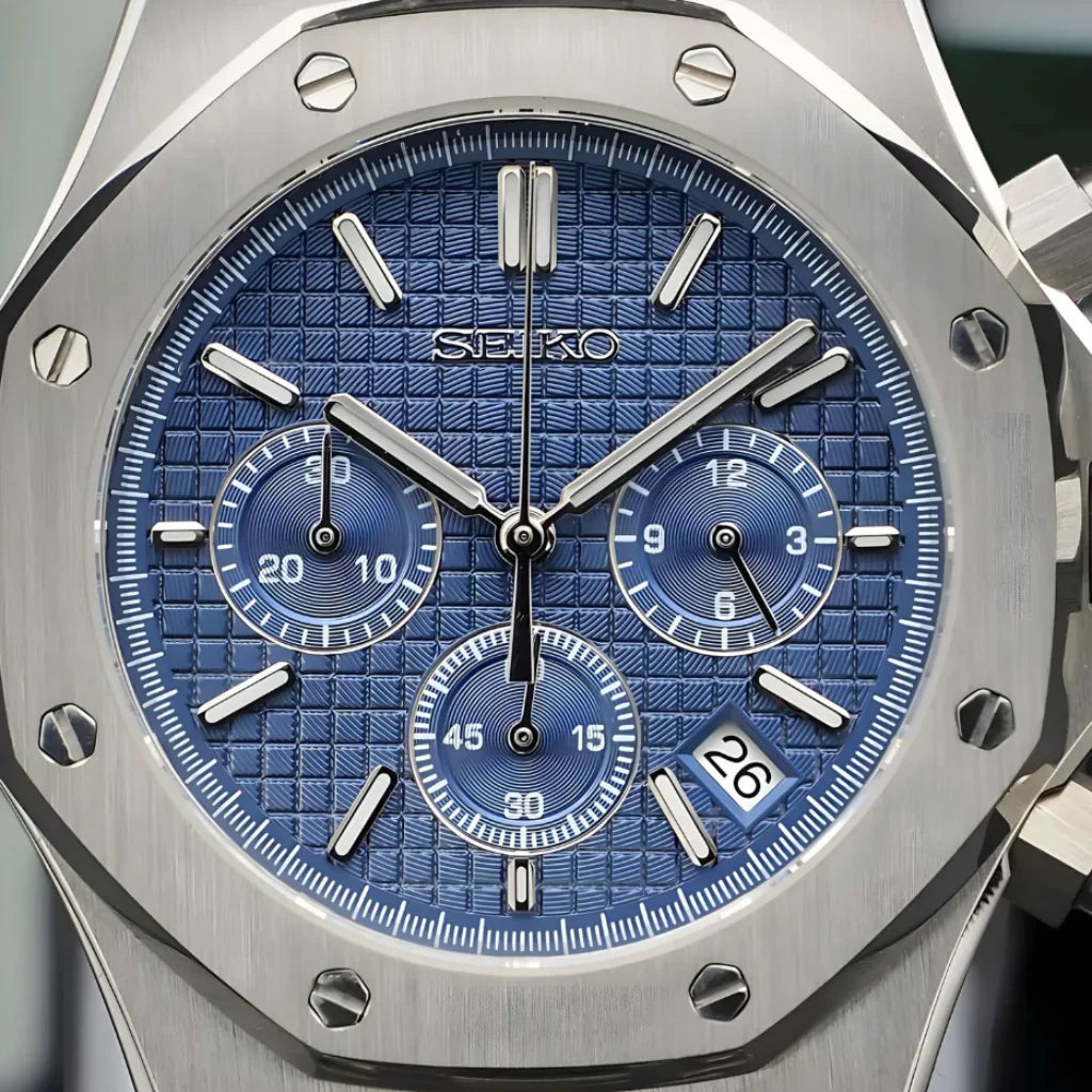 SEIKO MOD ROYAL OAK CHRONO | BLAU