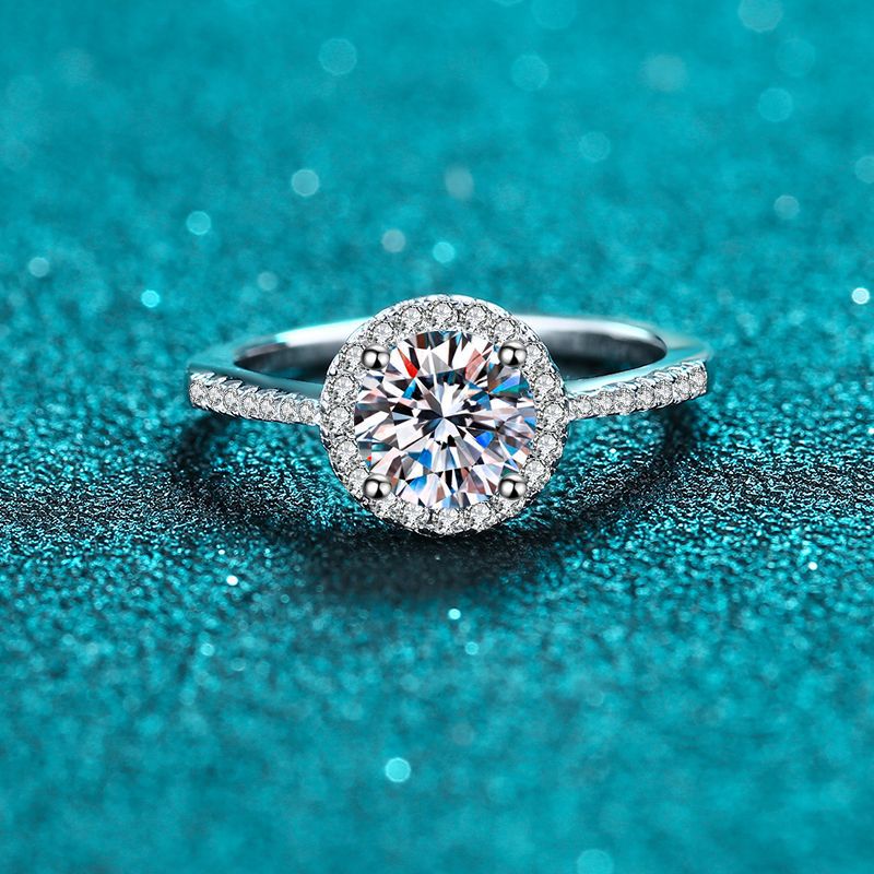 Bague de promesse éternelle en moissanite S925 2 carats
