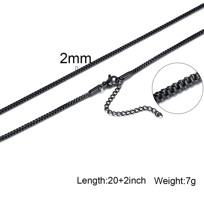 2mm klassische minimalistische kubanische Herrenkette