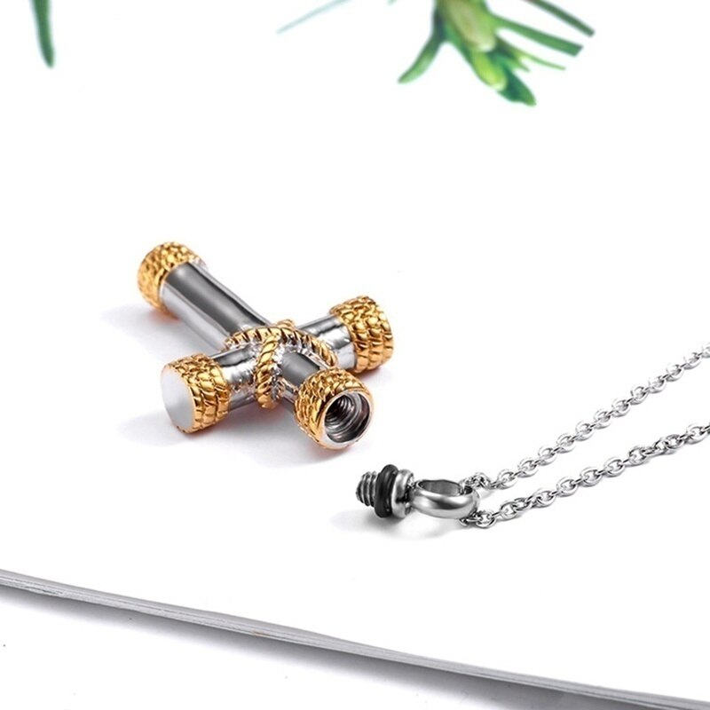 Halskette mit Anhänger „Vaterunser“ mit Kreuz