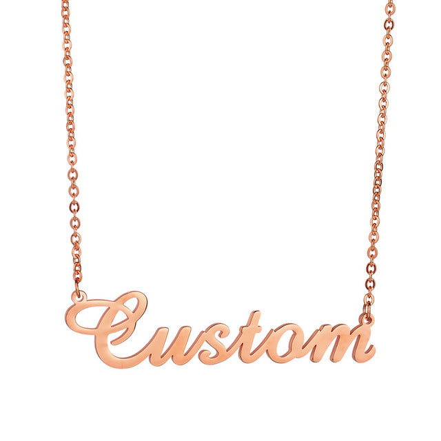 18 Karat Gold/Silber personalisierte Namenskette