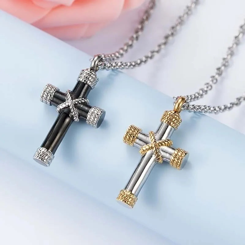 Halskette mit Anhänger „Vaterunser“ mit Kreuz