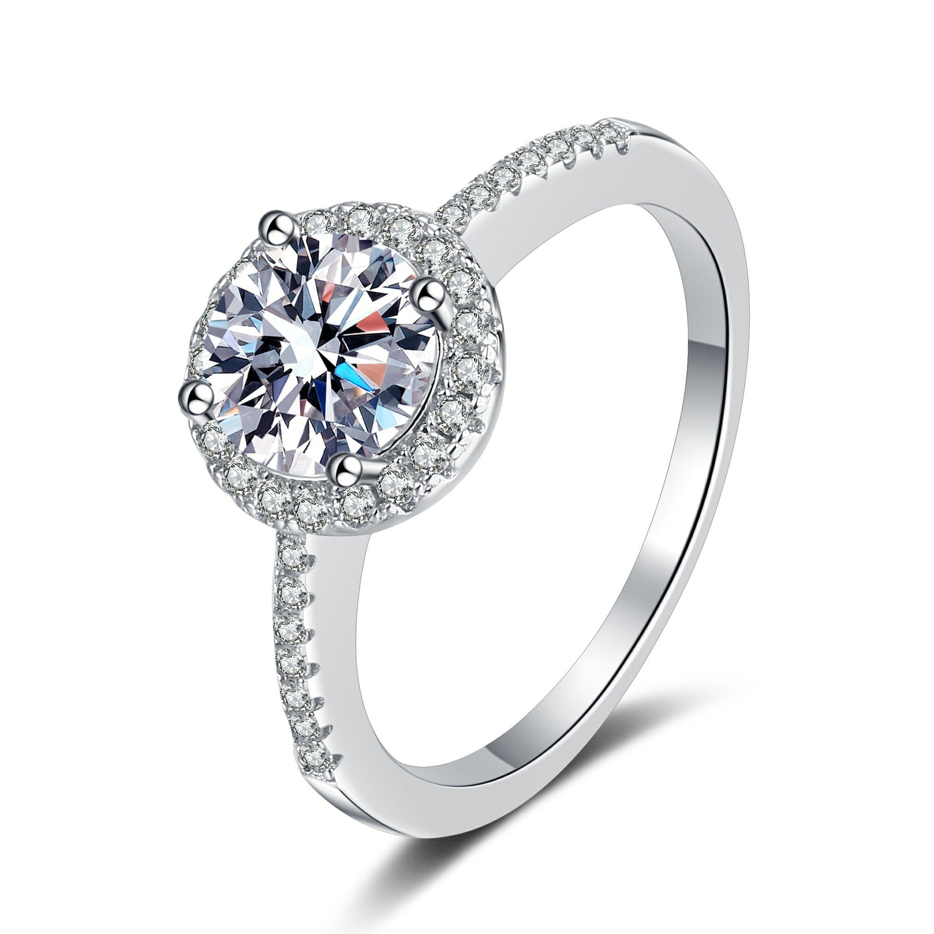 Bague de promesse éternelle en moissanite S925 2 carats
