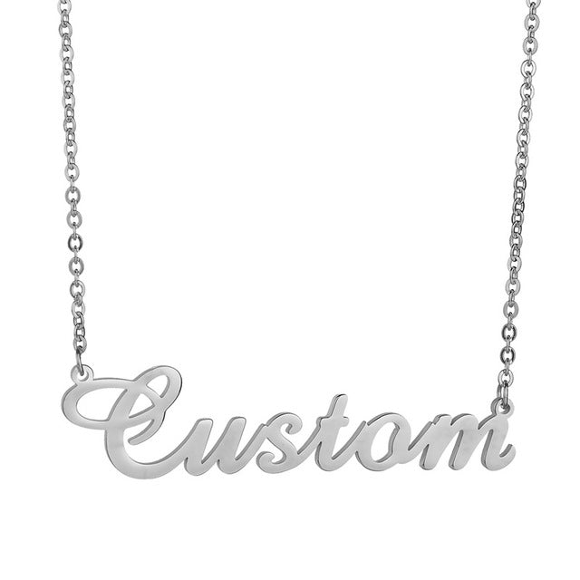 18 Karat Gold/Silber personalisierte Namenskette