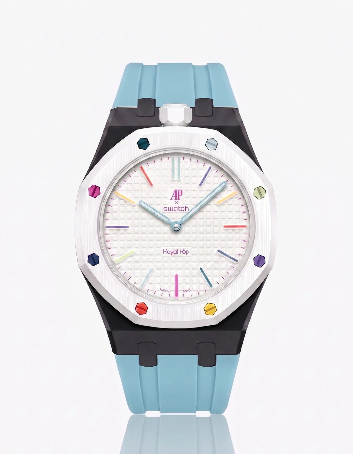 combo::black::rubber-strap-for-ap-x-swatch-royal-pop-light-blue