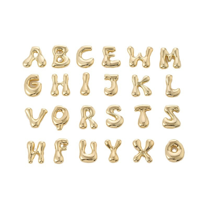 Collier à lettres initiales Chubby Bubble de VVS Jewelry™