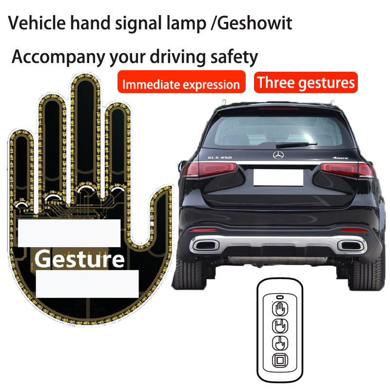 GloGesture Panneau de signalisation LED pour voiture