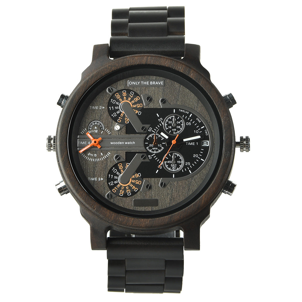VVS Large Dial Wood Grain Watch | Stylish, Eco-Friendly Timepiece