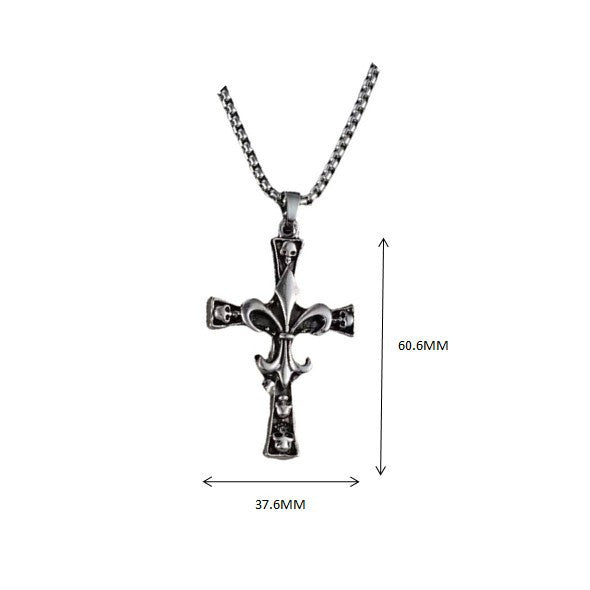 Totenkopf-Kreuz-Halskette