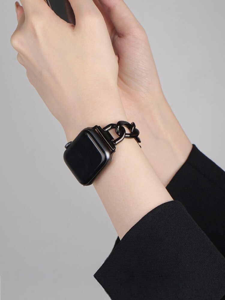 Bracelet à maillons cubains pour Apple Watch