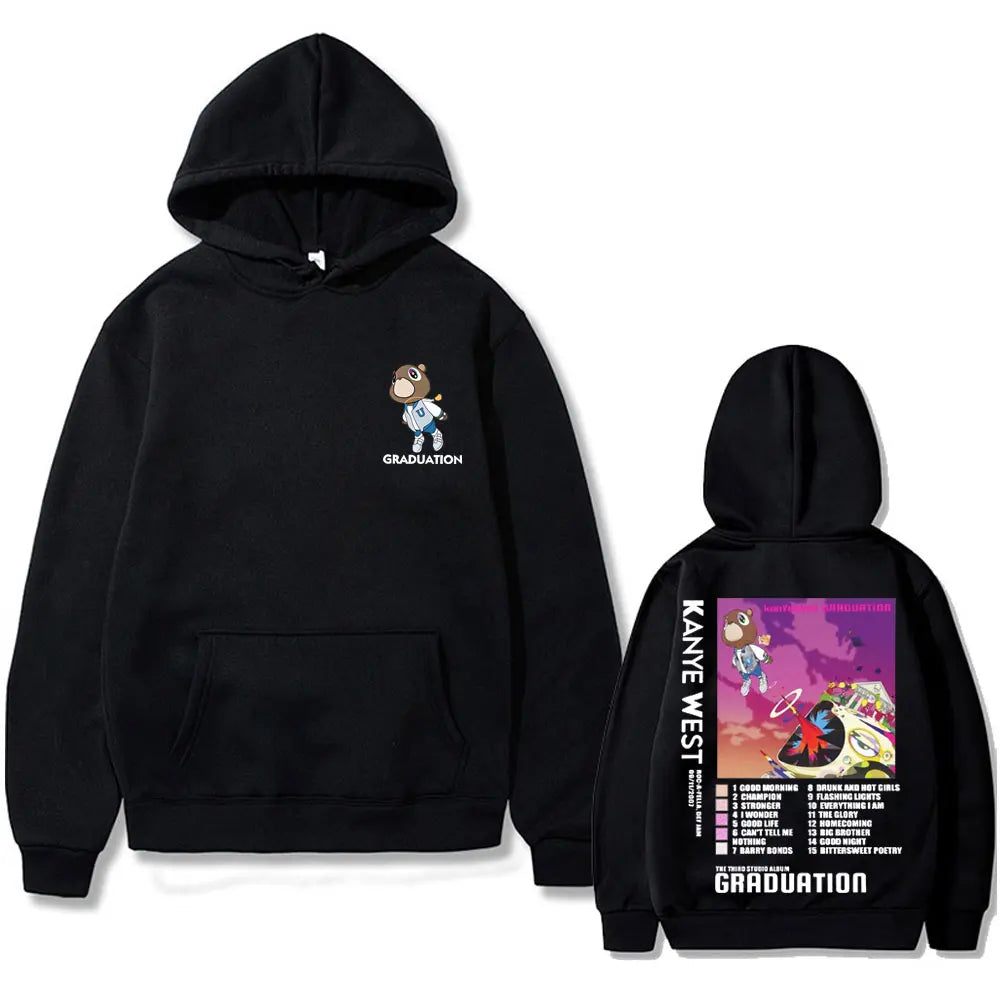 Kanye West Graduation Bear Graphic Hoodie