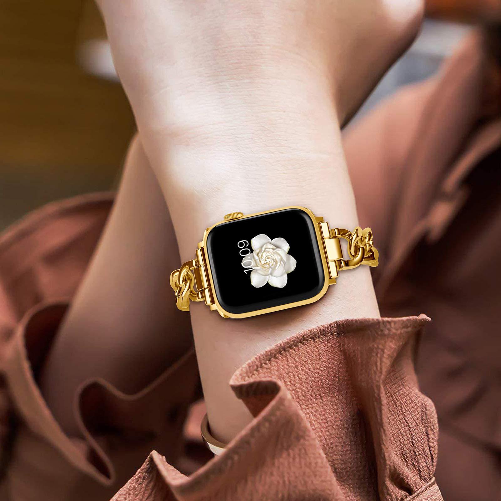 Bracelet à maillons cubains pour Apple Watch