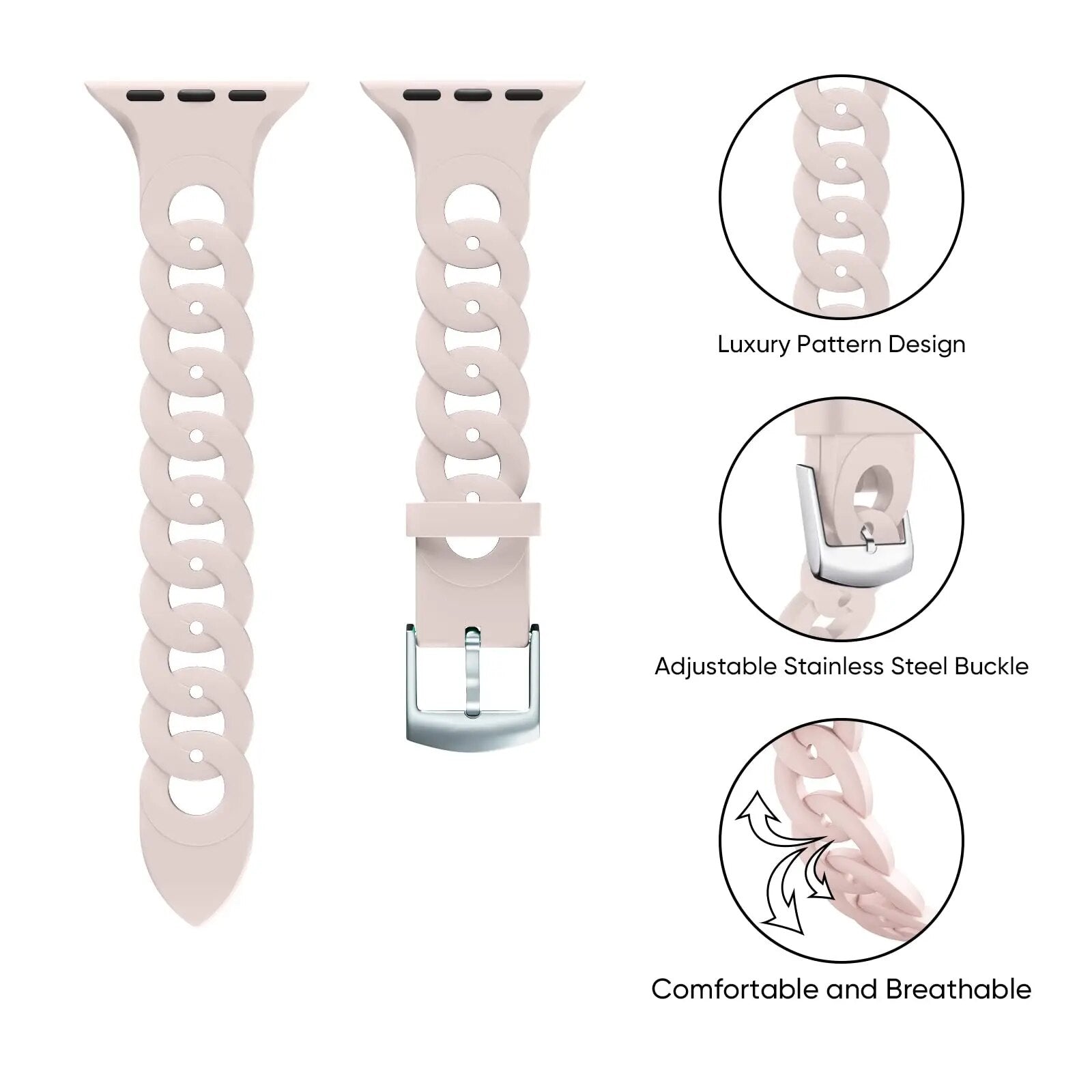 Compatible with Apple Watch - Silicone Pattern Watch Band