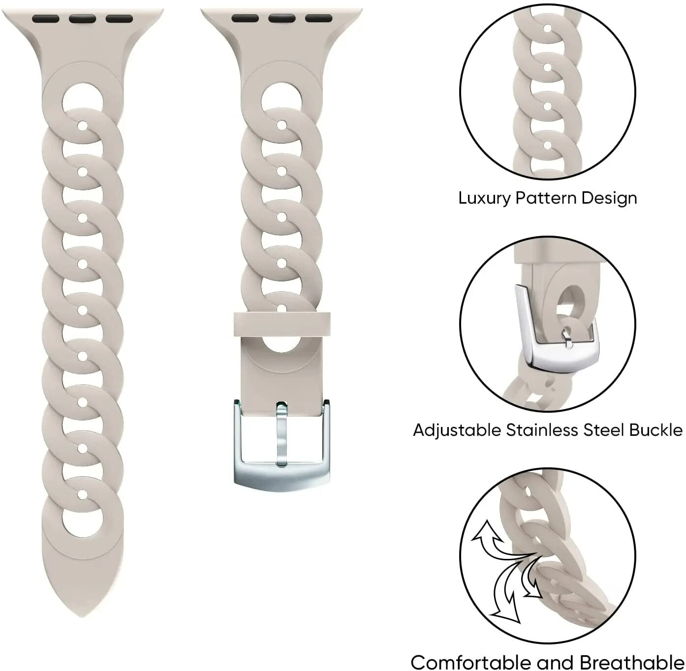 Compatible with Apple Watch - Silicone Pattern Watch Band