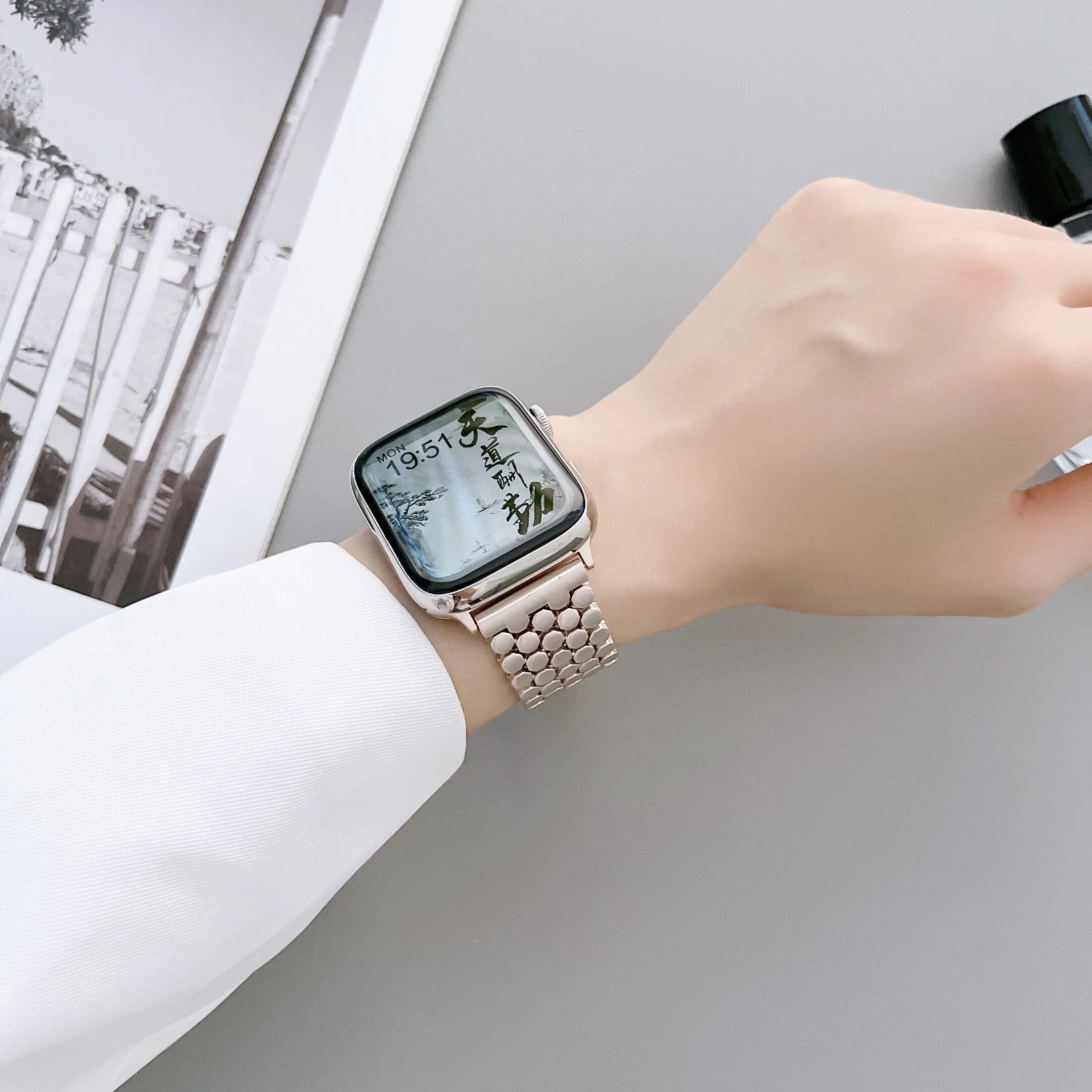 Bracelet de montre en nid d'abeille pour Apple Watch