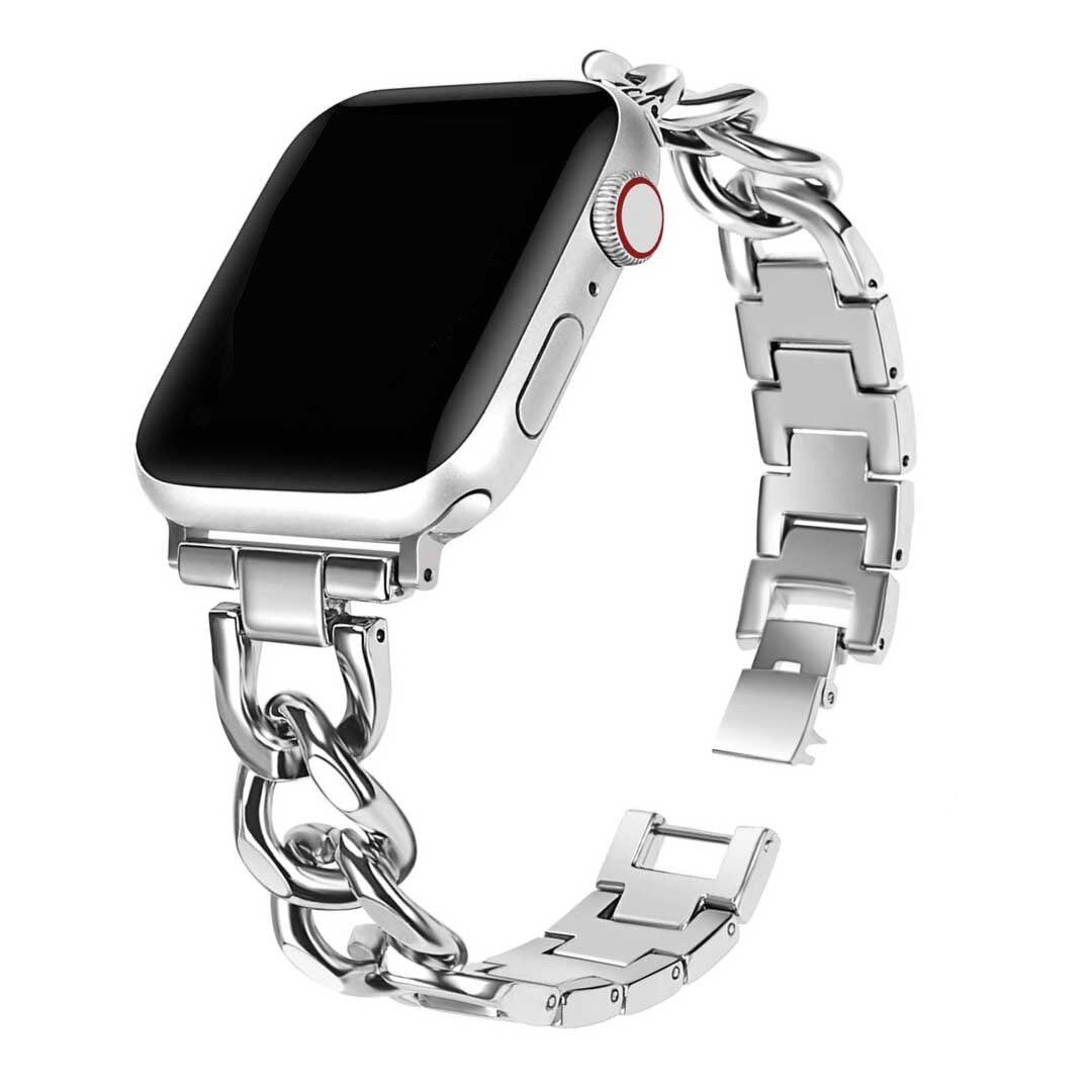 Bracelet à maillons cubains pour Apple Watch