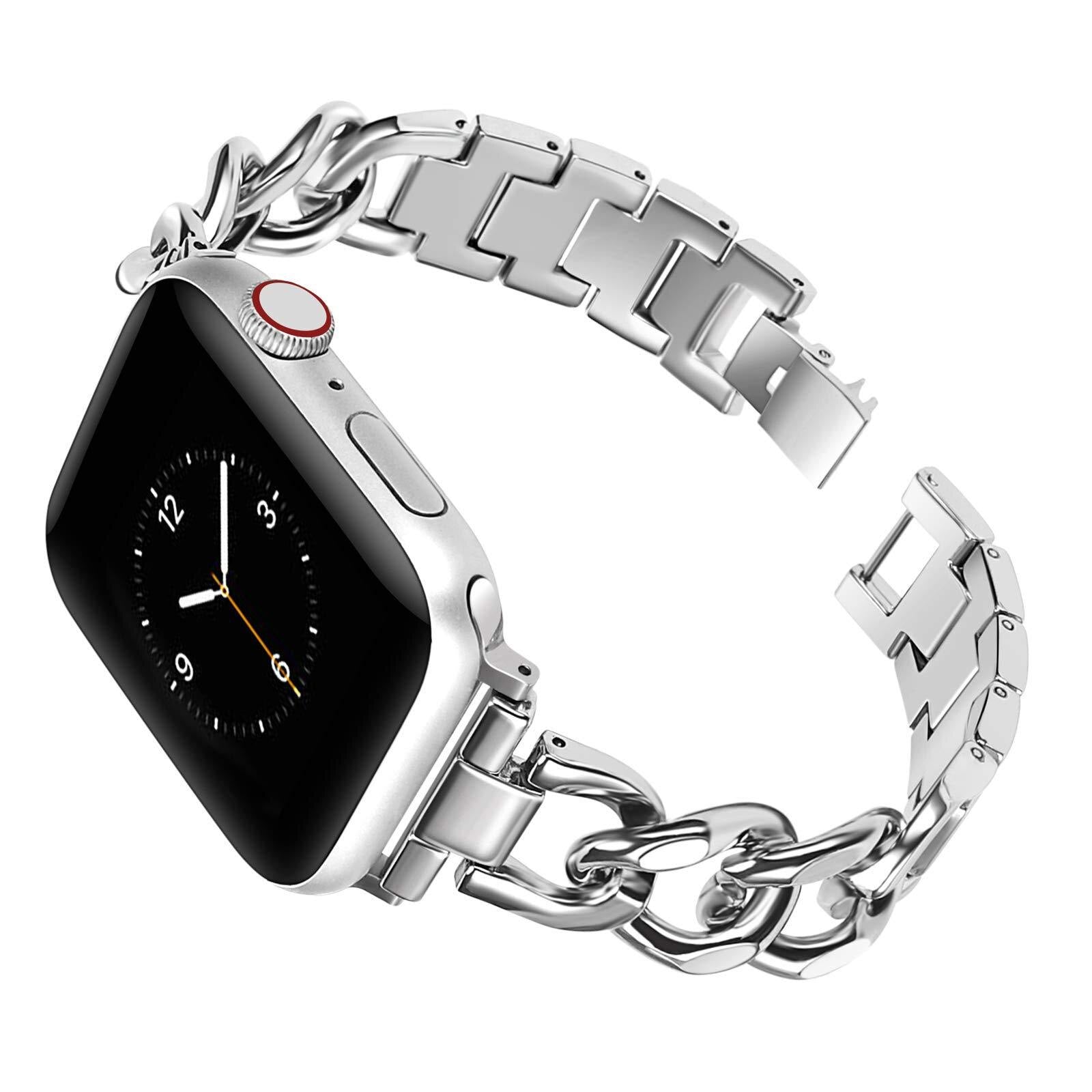 Bracelet à maillons cubains pour Apple Watch