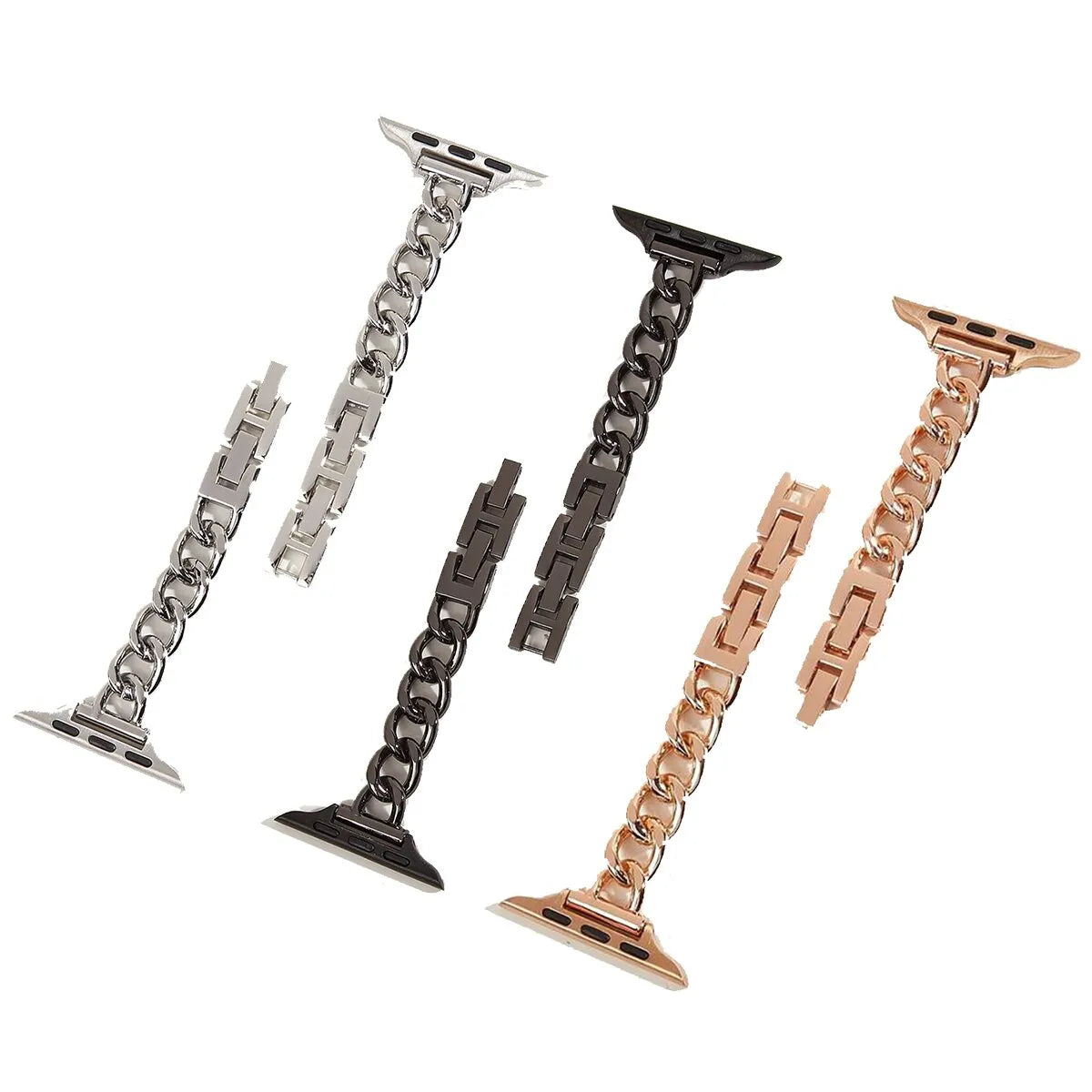 Bracelet à maillons cubains pour Apple Watch