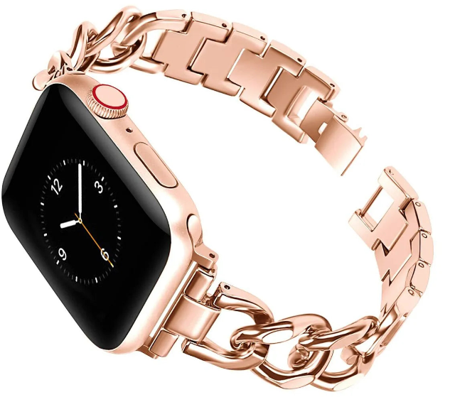 Bracelet à maillons cubains pour Apple Watch