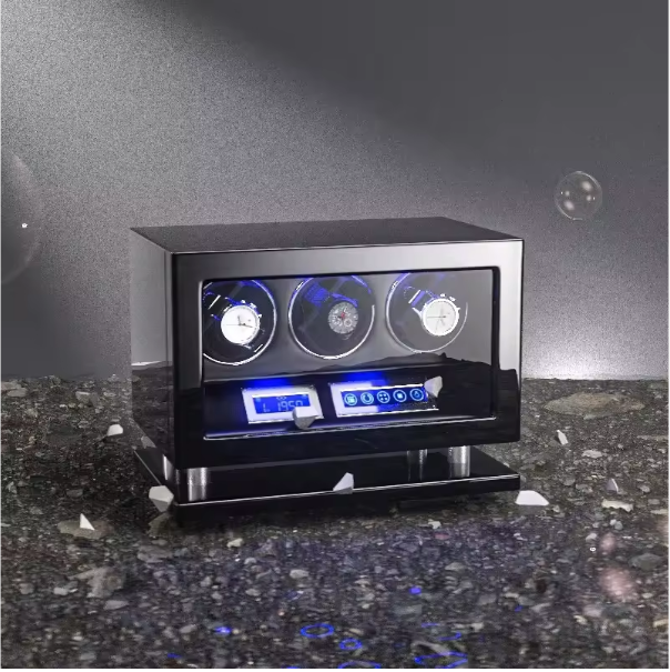 Premium Multi-Slot Watch Winder Safe (2/3/4/6) – Digital Fingerprint, Smart Remote Control