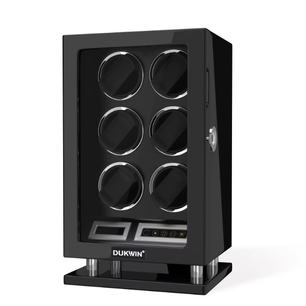 Premium Multi-Slot Watch Winder Safe (2/3/4/6) – Digital Fingerprint, Smart Remote Control