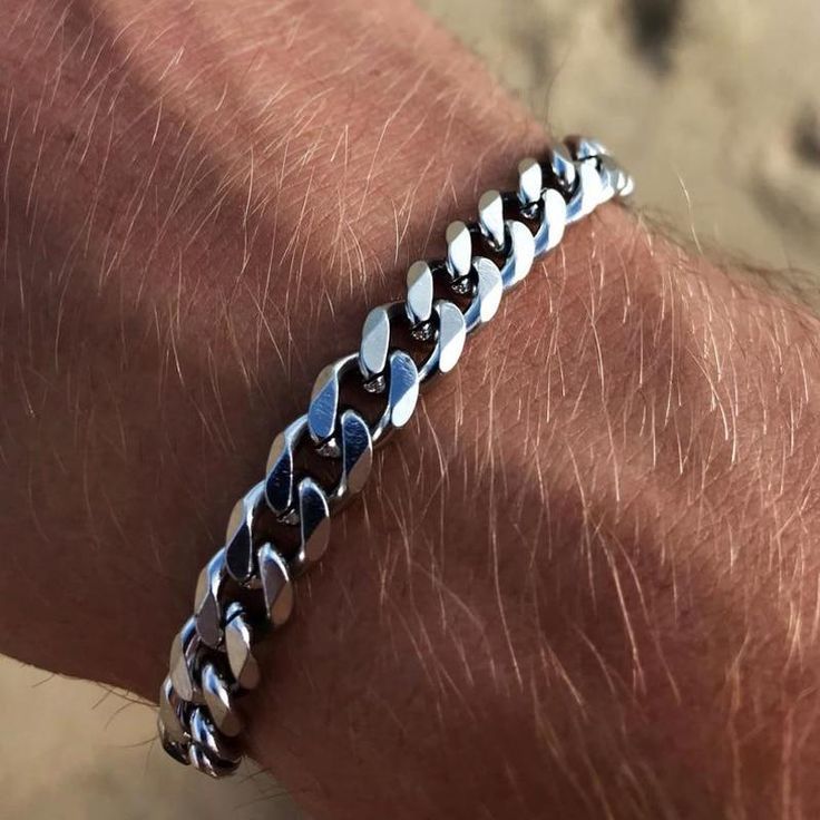 VVS Jewelry 3 mm Herren Minimal Curb Cuban Armband