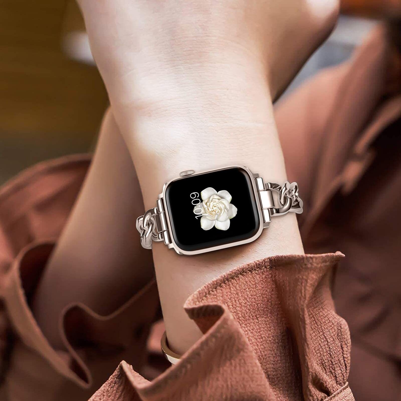 Bracelet à maillons cubains pour Apple Watch