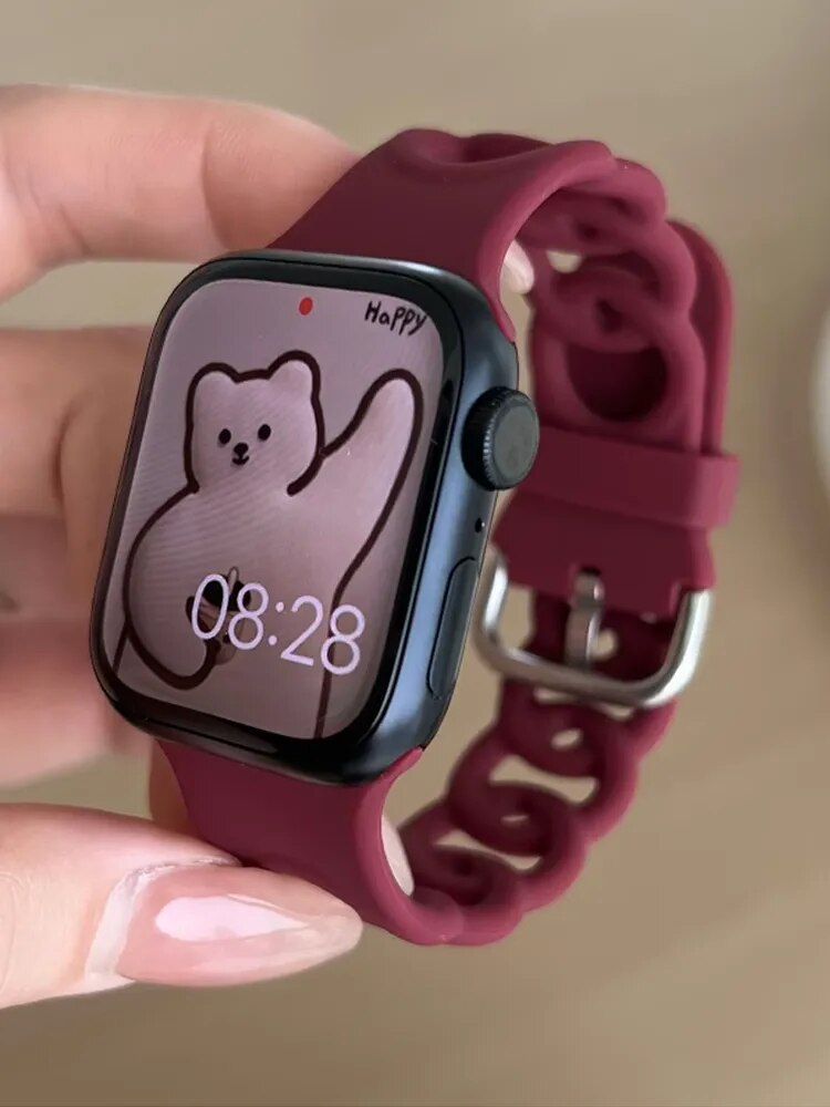 Compatible with Apple Watch - Silicone Pattern Watch Band