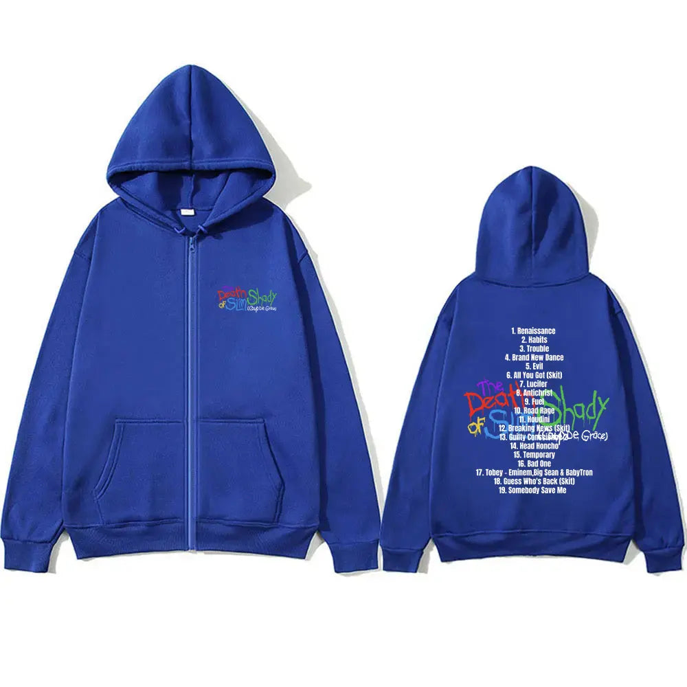 Eminem The Death of Slim Shady Grafik-Reißverschluss-Hoodie
