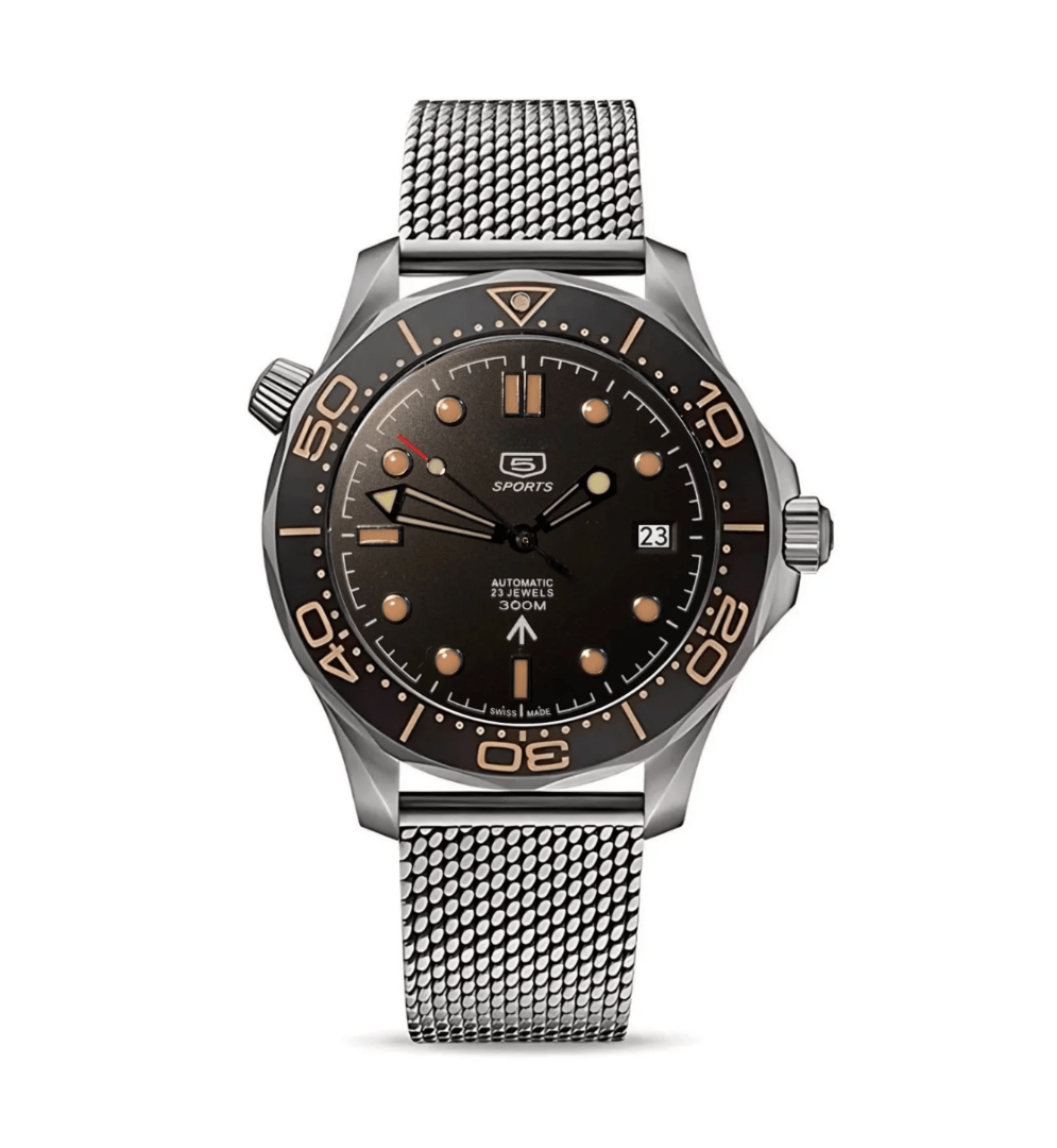 Seiko Mod Seamaster Black