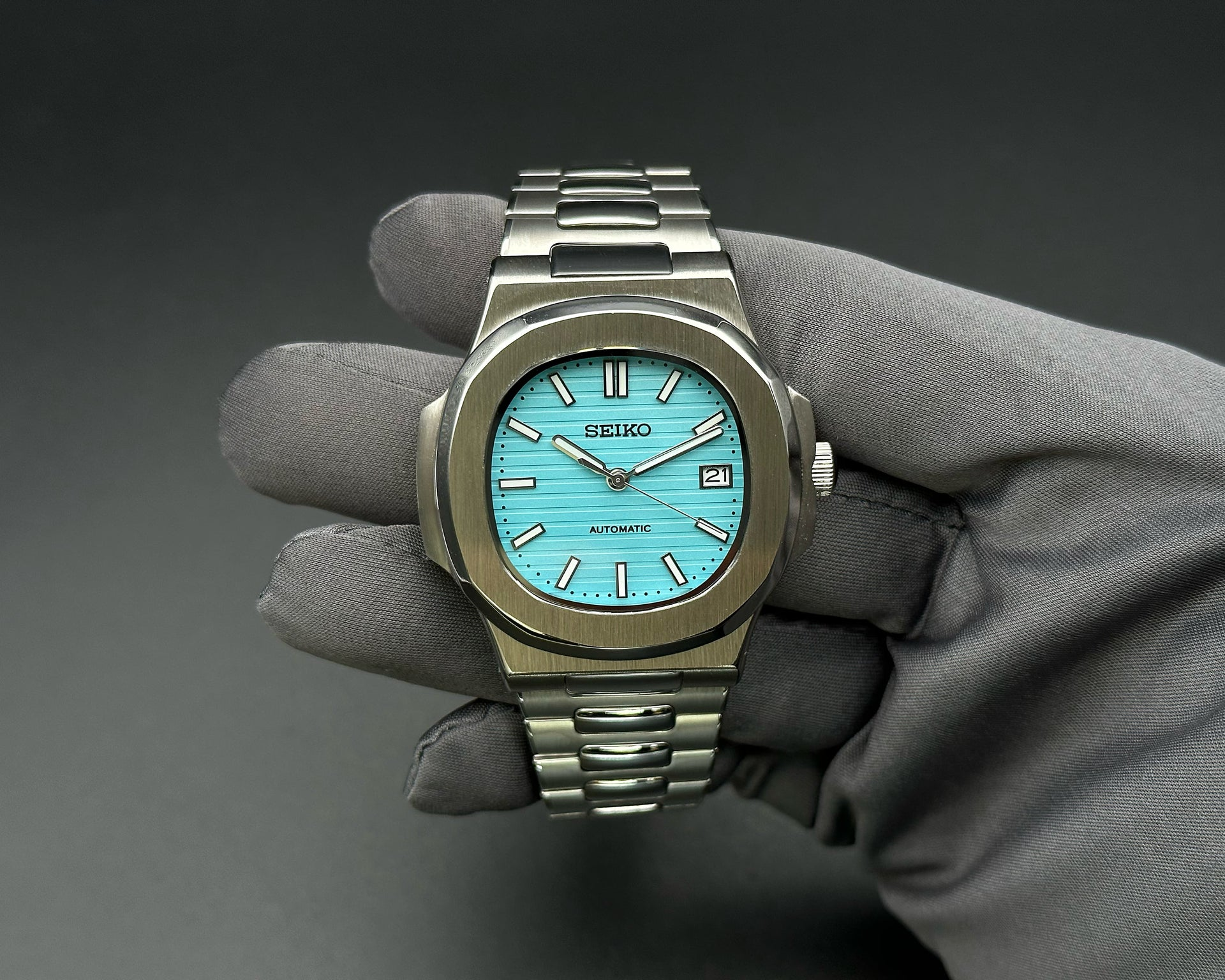 Seiko Mod Nautilus | Tiffany Blue