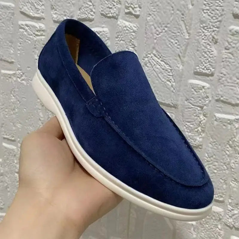 Mocassins à enfiler en daim bleu FROSTÉ