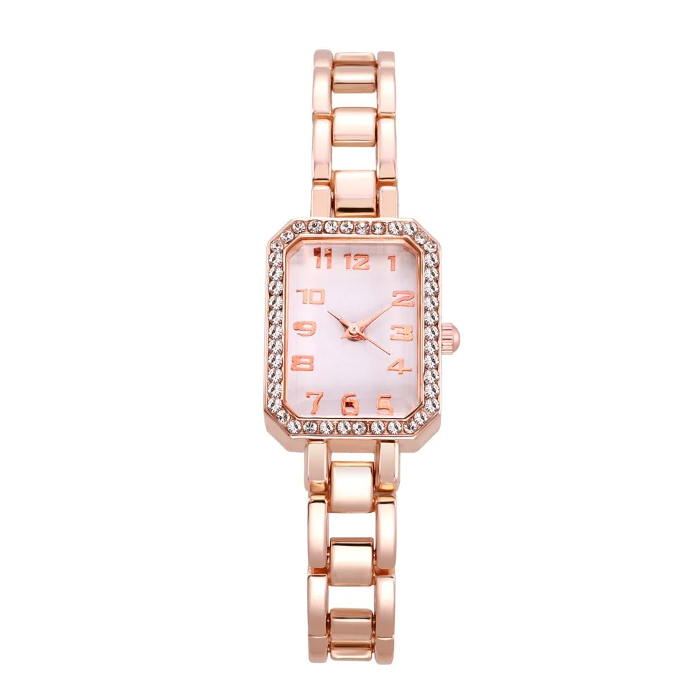 Bling Klassische Quadratische Damenuhr