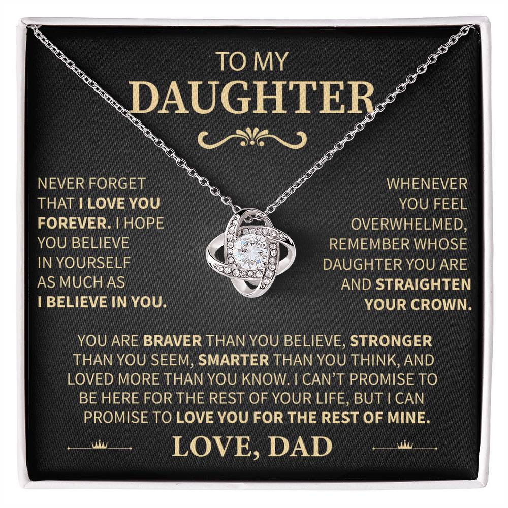 From Dad to Daughter "I Believe in You" Message Card Necklace