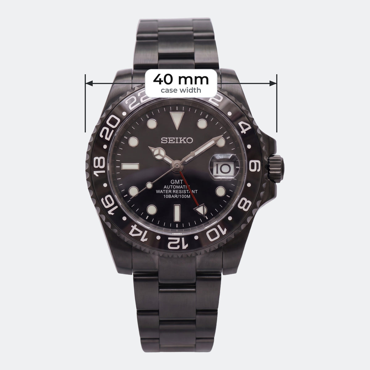 Size guide, 40mm case width | strap=Oyster