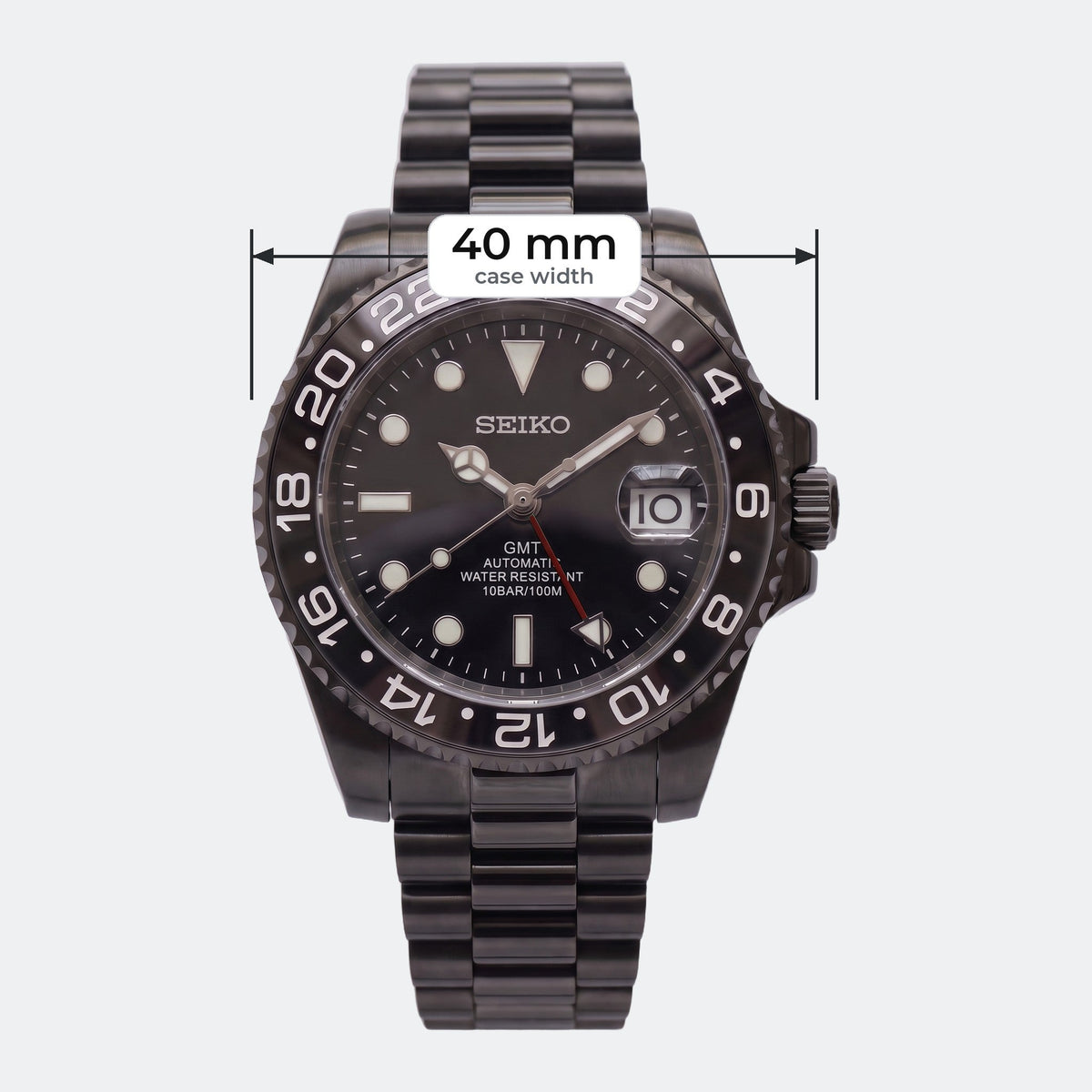 Size guide, 40mm case width | strap=Presidential