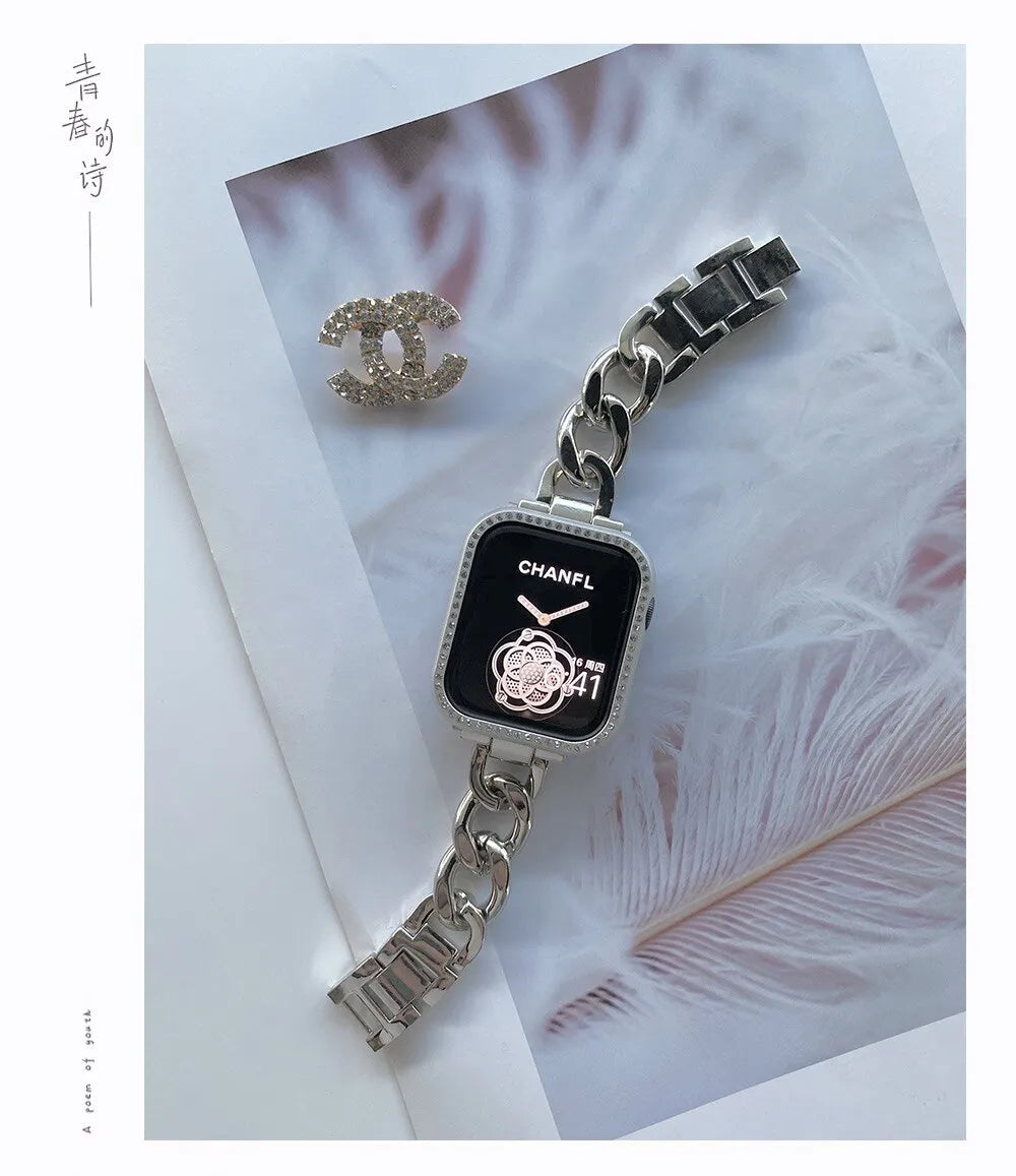 Bracelet de montre Apple à chaîne cubaine