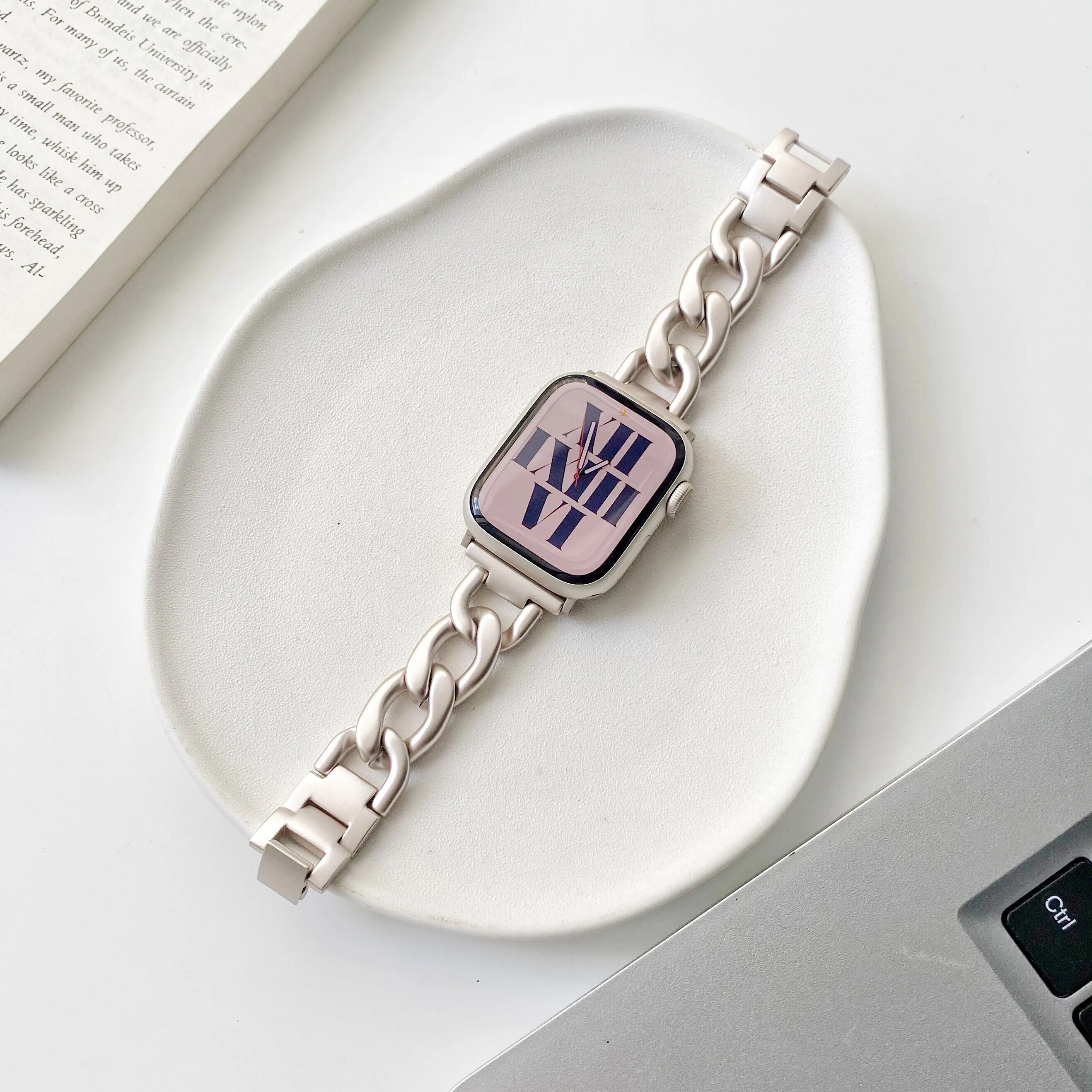 Bracelet de montre Apple à chaîne cubaine