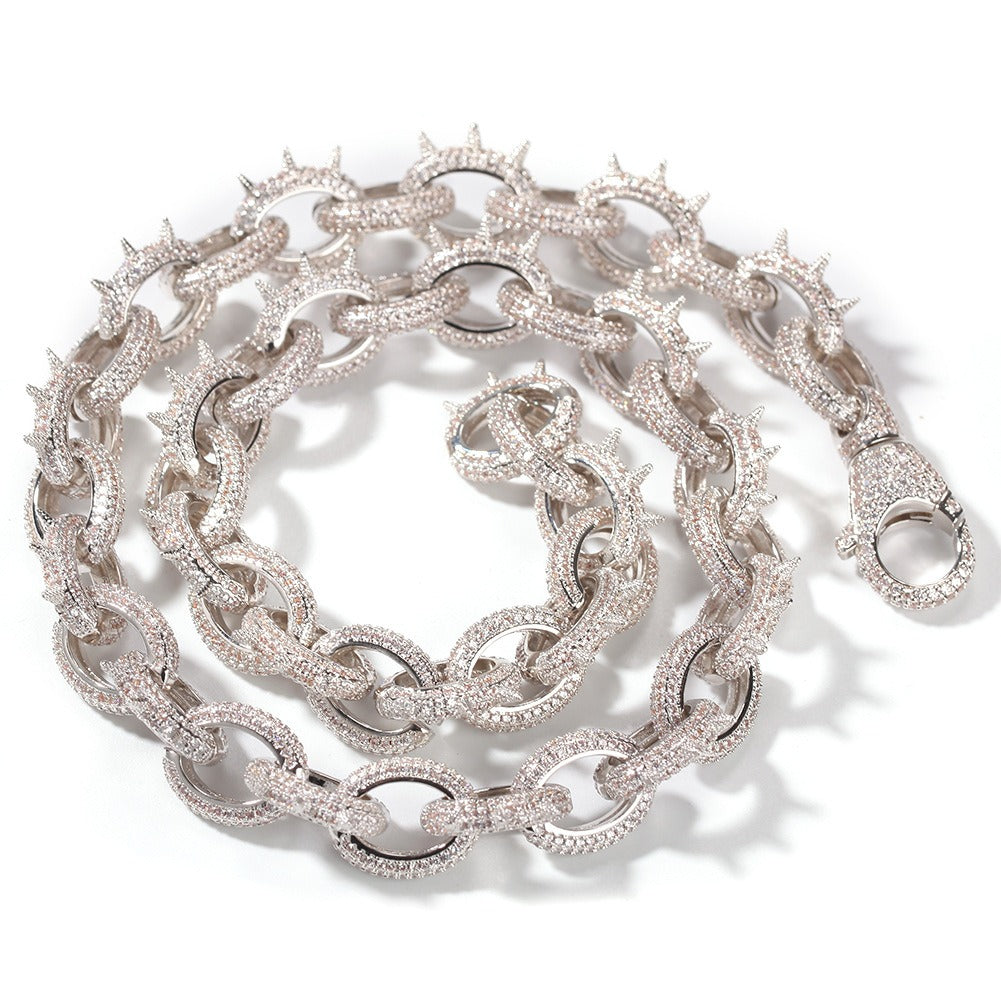 Playboi Carti-Inspired Spiked Links Necklace Rapper Chain