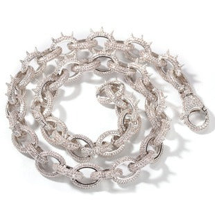Playboi Carti-Inspired Spiked Links Necklace Rapper Chain
