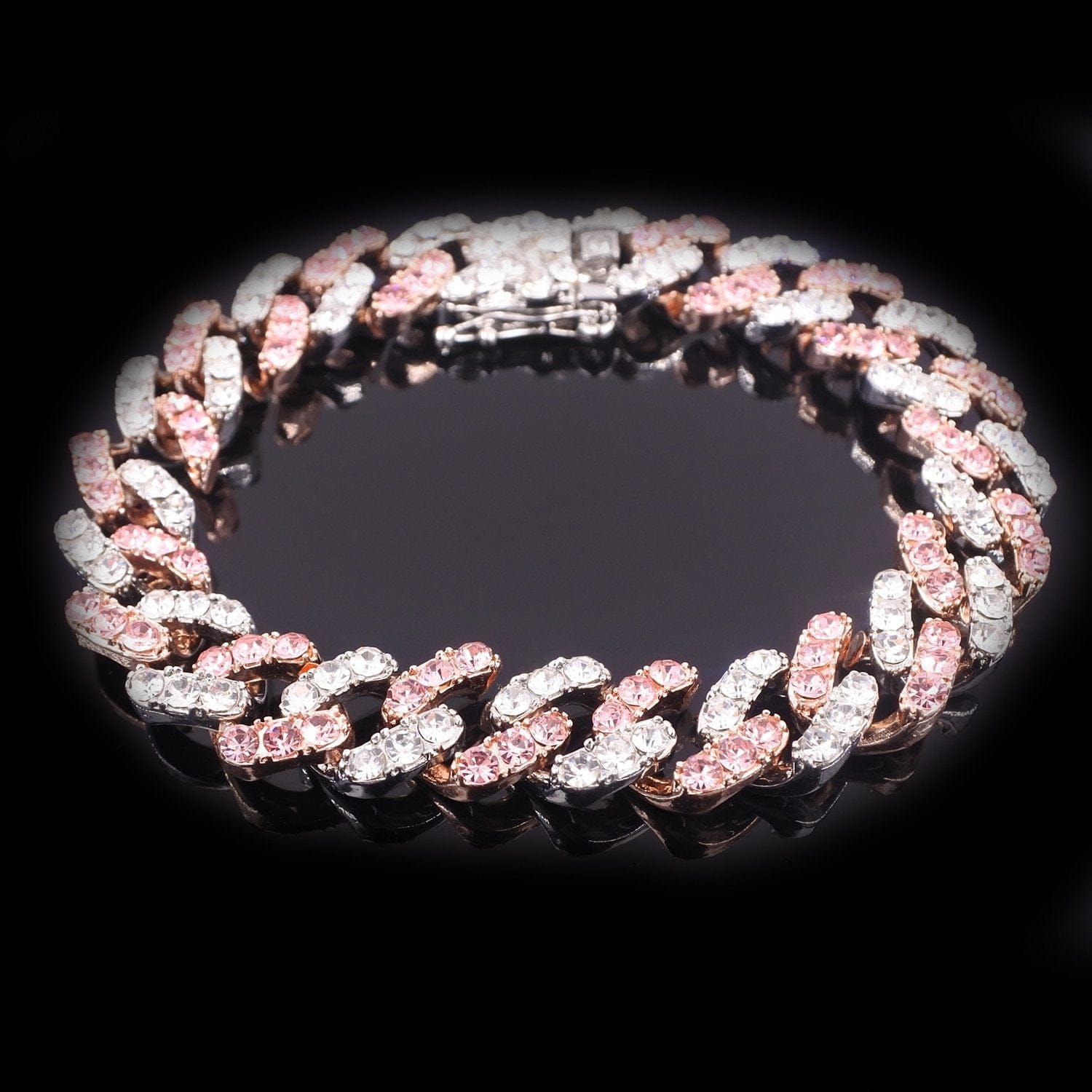 Jewelhery hip hop jewelry 12mm Two Tone Miami Cuban Chain and FREE Bracelet