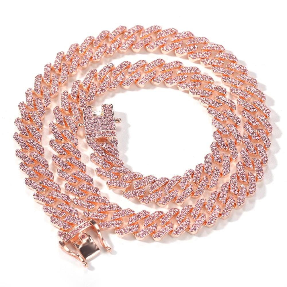 Jewelhery hip hop jewelry Jewelhery Miami Rose Gold Cuban Chain