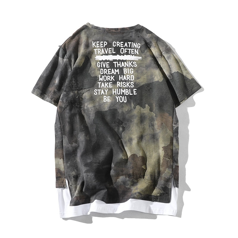 T-shirt hip-hop camouflage