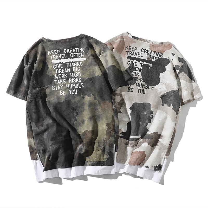 T-shirt hip-hop camouflage