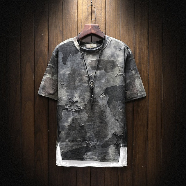 T-shirt hip-hop camouflage