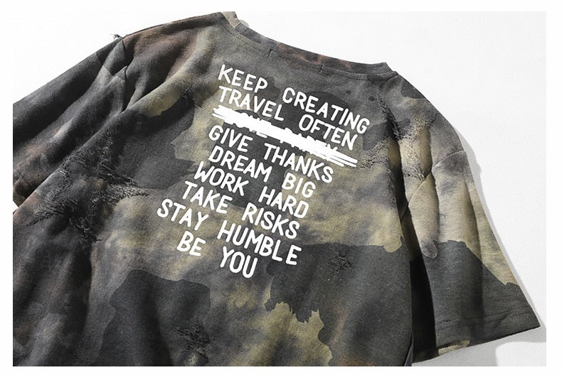 T-shirt hip-hop camouflage