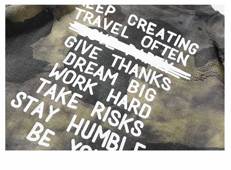 T-shirt hip-hop camouflage