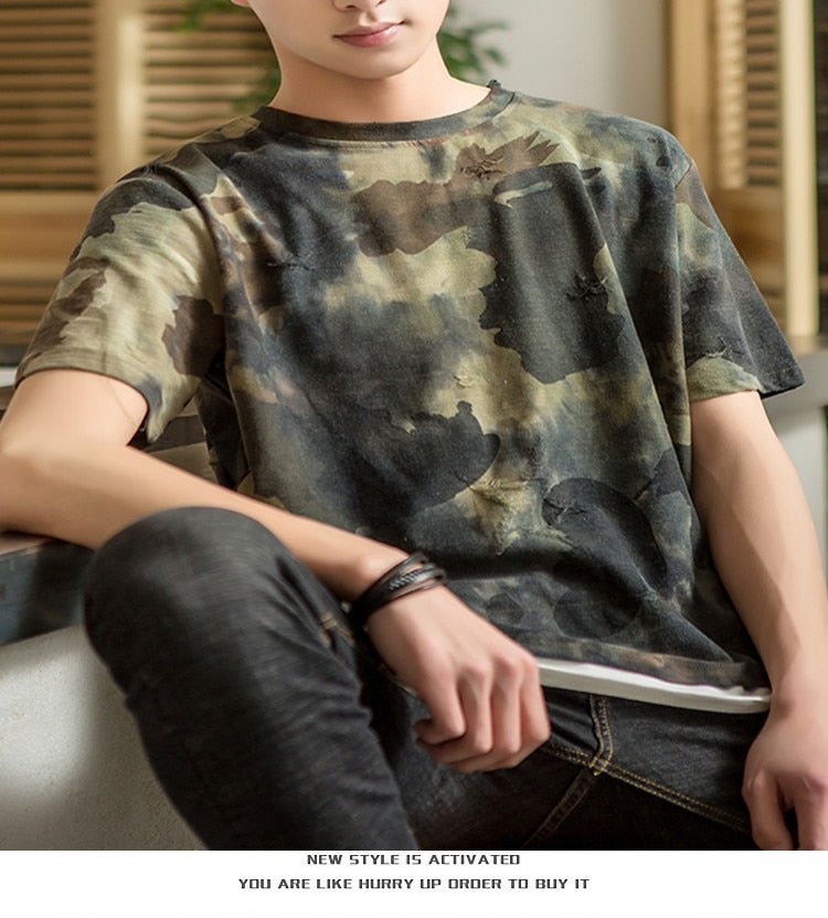 T-shirt hip-hop camouflage