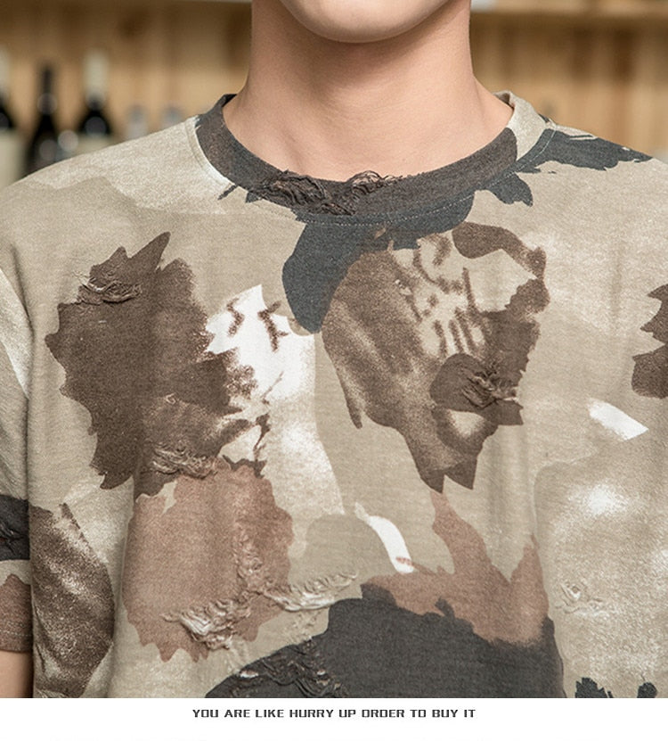 T-shirt hip-hop camouflage