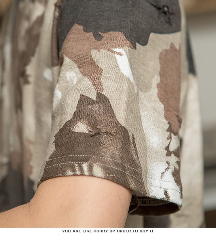 T-shirt hip-hop camouflage